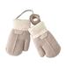 OOKWE Children Winter Mittens Knitted Wool Gloves Clothing Accessories 1-7Y Kid Gloves