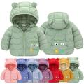 Hot Sale Jacket Toddler Baby Girls Jacket Kids Boys Cute Cats Graphic Down Jacket with Ear Hoodie Infant Children s Casual Fall & Winter Warm Clothes Coat qILAKOG Green2 Years