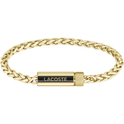 Armband LACOSTE "SPELT, 2040337, 2040338, 2040339", schwarz (gelbgoldfarben, schwarz), Armbänder, Herren, Edelstahl, mit Emaille Image