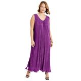 Plus Size Women's Plisse Midi Dress by June+Vie in Purple Magenta (Size 18/20)