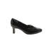 Ros Hommerson Heels: Pumps Kitten Heel Classic Black Solid Shoes - Women's Size 9 - Almond Toe