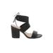 Sam Edelman Heels: Black Solid Shoes - Women's Size 8 1/2 - Open Toe