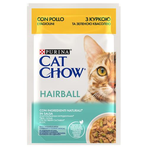 26x85g Cat Chow Hairball Huhn & grüne Bohnen Katzenfutter nass