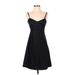 Banana Republic Casual Dress - Party V-Neck Sleeveless: Black Solid Dresses - Women's Size 4 Petite