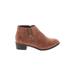 G.C. Shoes Ankle Boots: Brown Solid Shoes - Women's Size 8 1/2 - Round Toe