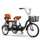 LSQXSS Outdoor cruiser bikes with passenger seat,elderly adult scooter tricycle with sensitive brake,leisure shopping cart rickshaw pedal bicycle,tandem tricycle,height adjustable