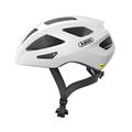 ABUS Macator MIPS road bike helmet - entry-level bike helmet with visor - suitable for ponytail wearers - for men and women - white, size M