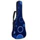 Acoustic Guitar Bag, Universal Case with Accessory Compartment, Waterproof Gig Bag with Enhanced Protection, Multiple Pockets, Blue Circular Geometric