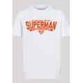 Kurzarmshirt F4NT4STIC "F4NT4STIC Kinder Superman My Hero -BLK with Kids Basic Tee" Gr. 146/152, weiß (white) Jungen Shirts T-Shirts