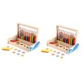 Vaguelly 2 Sets Abacus Stand Wooden Playset Toys Boys Toy Learning Abacus Toy Abacus Classic Counting Tool Abacus for Kids Math Abacus Frame Wooden Abacus Child Number Teaching Aids
