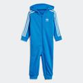 Trainingsanzug ADIDAS ORIGINALS "ONESIE" Gr. 104, blau (bluebird) Kinder Sportanzüge Jogginganzüge