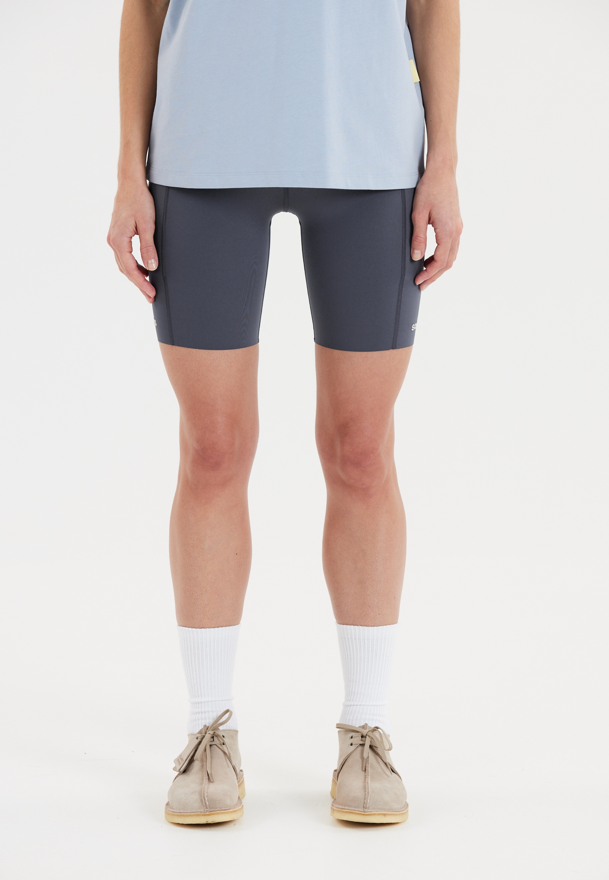 Funktionstights SOS "Leysin", Damen, Gr. M, US-Größen, blau (dunkelblau), 77% Polyamid, 23% Elasthan, unifarben, Hosen, mit hohem Hüftbund