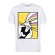 Kurzarmshirt F4NT4STIC "Kinder Looney Tunes Bugs Bunny Laughing with Kids Basic Tee" Gr. 146/152, weiß (white) Mädchen Shirts T-Shirts