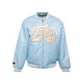 Outdoorjacke FUBU "Herren FM232-006-2 Varsity Reversible Satin Jacket" Gr. M, blau (lightblue, creme, sand) Herren Jacken Sportbekleidung