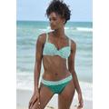 Bügel-Bikini JETTE Gr. 40, Cup E, grün (grün, weiß) Damen Bikini-Sets Ocean Blue