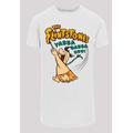 Kurzarmshirt F4NT4STIC "Herren Fred Yabba Dabba Doo -WHT with Shaped Long Tee" Gr. 4XL, weiß (white) Herren Shirts T-Shirts