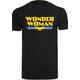 Kurzarmshirt F4NT4STIC "Herren Wonder Woman Text Logo -BLK with T-Shirt Round Neck" Gr. 5XL, schwarz (black) Herren Shirts T-Shirts