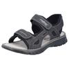 Trekkingsandale RIEKER, Herren, Gr. 41, grau (grau, schwarz), Textil, sportlich, Schuhe, Sommerschuh, Outdoorsandale, Freizeitsandale, mit weichem Futter