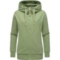 Kapuzensweatjacke RAGWEAR "Yodis Zip", Damen, Gr. XXL (44), grün, Sweatware, Obermaterial: 70% Baumwolle, 30% Polyester, casual, bequem hüftbedeckend, hoch geschlossener Ausschnitt, Langarm Ärmel ohne Ärmelschlitz Rippbündchen, Sweatjacken, weicher...