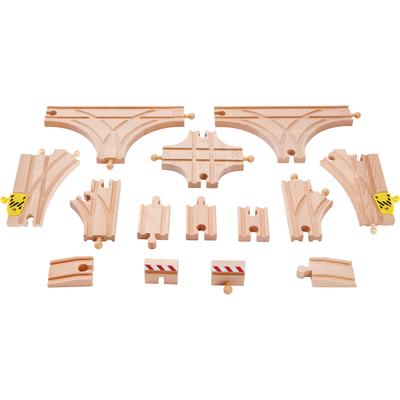 Kinderfahrzeug-Schienen HAPE "Schienen-Erweiterungs-Set" Eisenbahn-Schienensets bunt Kinder