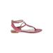 Trafaluc by Zara Sandals: Pink Print Shoes - Women's Size 40 - Open Toe