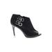 MICHAEL Michael Kors Ankle Boots: Black Solid Shoes - Women's Size 9 - Peep Toe