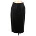 ASOS Faux Leather Pencil Skirt Long: Black Print Bottoms - Women's Size 8