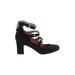 Indigo Rd. Heels: Pumps Chunky Heel Casual Black Solid Shoes - Women's Size 7 1/2 - Round Toe