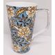 William Morris Chrysanthemum Oriental Style Mug 500 ml Fine Bone China Large Latte Multi Flowers Art Nouveau Floral Cup Hand Decorated UK