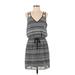 City Triangles Casual Dress - Mini V Neck Sleeveless: Gray Dresses - Women's Size Medium