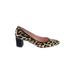 Kate Spade New York Heels: Gold Leopard Print Shoes - Women's Size 8 1/2 - Almond Toe