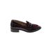 Limelight Flats: Loafers Chunky Heel Casual Burgundy Solid Shoes - Women's Size 6 1/2 - Almond Toe