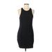 Victoria Sport Casual Dress - Bodycon: Black Grid Dresses - Women's Size Medium