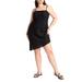 Plus Size Women's Cowl Back Cover Up Mini Dress by ELOQUII in Black (Size 16)