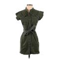Forever 21 Casual Dress - Shirtdress: Green Dresses - Women's Size Small