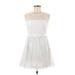 Romeo & Juliet Couture Casual Dress: White Grid Dresses - Women's Size Medium