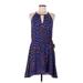 Collective Concepts Casual Dress - A-Line Keyhole Sleeveless: Blue Dresses - Women's Size Medium