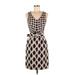 Donna Karan New York Casual Dress - Sheath V-Neck Sleeveless: Tan Dresses - Women's Size 6