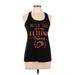 Danskin Now Active Tank Top: Black Graphic Activewear - Women's Size Medium