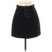 Topshop Denim Skirt: Black Solid Bottoms - Women's Size 4