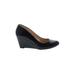 Jessica Simpson Wedges: Black Print Shoes - Women's Size 7 1/2 - Round Toe