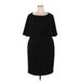 Calvin Klein Casual Dress - Sheath: Black Solid Dresses - Women's Size 20