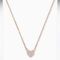 Kate Spade Jewelry | Kate Spade Yours Truly Pave Heart Mini Pendant Necklace New With Tags | Color: Gold | Size: Os