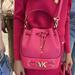 Michael Kors Bags | Michael Kors Reed Medium Pebbled Leather Bucket Bag Satchel Electric Pink Nwt | Color: Gold/Pink | Size: Medium