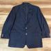 Burberry Suits & Blazers | Burberry London Blazer Mens 43 Long Jacket Wool 2 Button Navy Blue | Color: Blue | Size: 43l