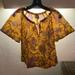 J. Crew Tops | Brand New J Crew Women’s Graphic Top | Color: Gold | Size: Xl