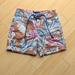 J. Crew Shorts | J.Crew Linen Cotton Board Shorts Women's 00 Tropical Floral Pastel Folded Hem | Color: Blue/Tan | Size: 00