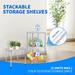 Heavy Duty Shelving Unit Wire Metal Stackable Storage Shelf with Basket Durable Iron Construction