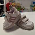Adidas Shoes | Adidas Baby Walker Court Shoes Pink Glitter | Color: Pink | Size: 4k
