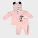 Disney Matching Sets | Disney | Pink Hooded Sweatshirt And Kangaroo Pocket Joggers Set | Size Newborn | Color: Black/Pink | Size: Newborn